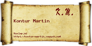 Kontur Martin névjegykártya